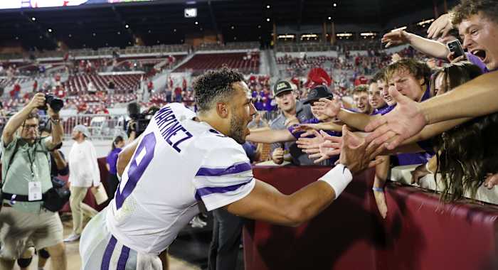 Adrian Martinez postgame 2022 Kansas State vs Oklahoma football USATSI_19112837